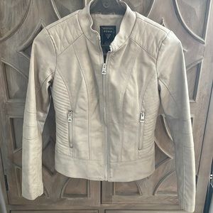 Guess fitted leather jacket XS